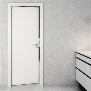 Hvid Glat Kompakt dør med skjulte hængsler - Safco Doors